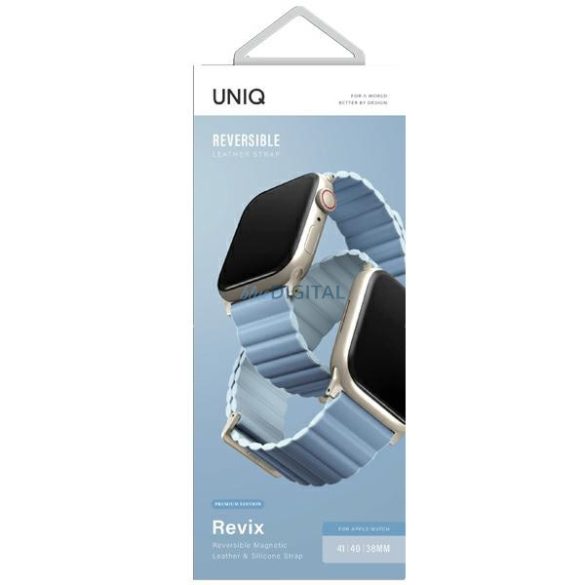 UNIQ Revix Premium szíj Apple Watch 38 / 40 / 41 mm - fehér-kék