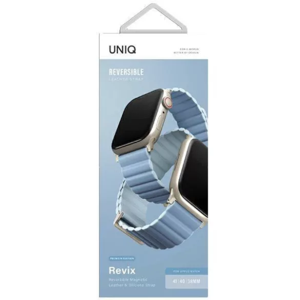 UNIQ Revix Premium szíj Apple Watch 38 / 40 / 41 mm - fehér-kék