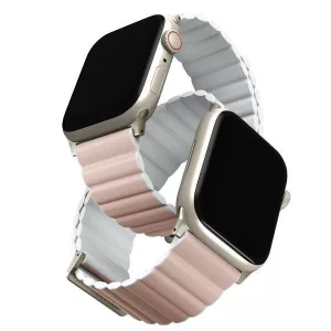 UNIQ Revix Premium Strap Apple Watch Series1-8/SE/SE2/SE3 38/40/41 Edition Reversible Mag rózsaszín-fehér