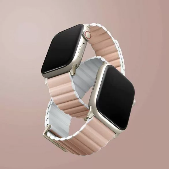 UNIQ Revix Premium Strap Apple Watch Series1-8/SE/SE2/SE3 38/40/41 Edition Reversible Mag rózsaszín-fehér
