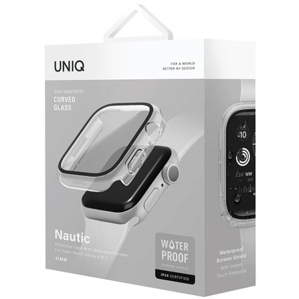 UNIQ etui Nautic Apple Watch Series 7/8/ 9 41mm átlátszó