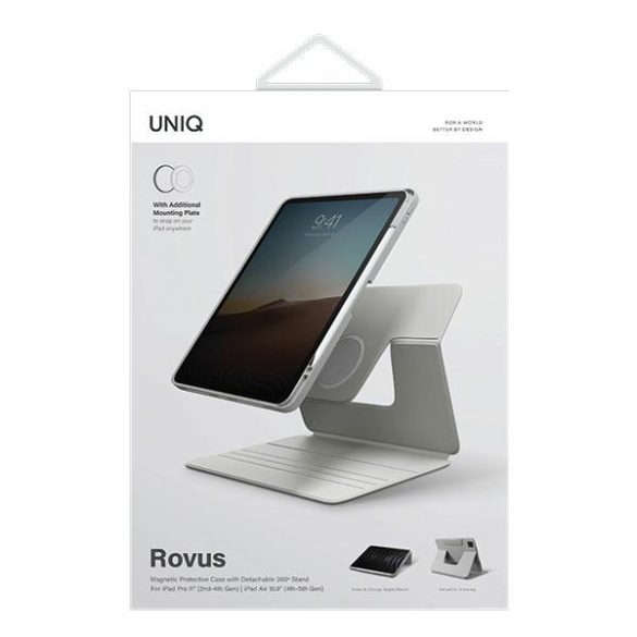 UNIQ etui Rovus iPad Pro 11 (2021-2022) / Air 10.9" (2020-2022) szürke mágneses tok