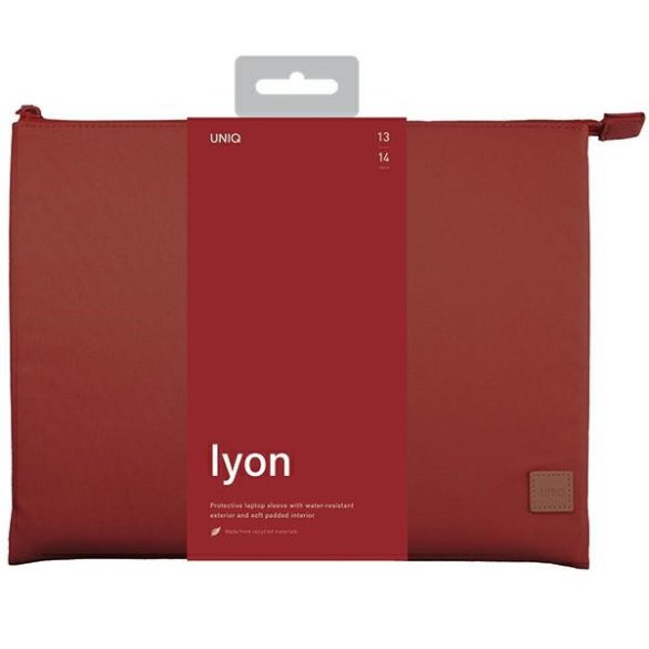 UNIQ etui Lyon laptop Sleeve 14" piros Vízálló RPET