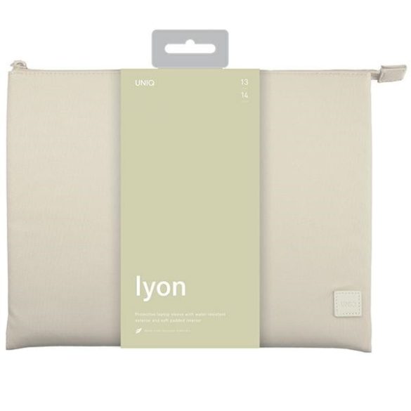 UNIQ etui Lyon laptop Sleeve 14" világos bézs Vízálló RPET