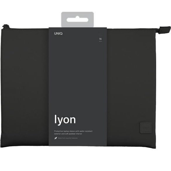 UNIQ etui Lyon laptop tok 16" fekete Vízálló RPET