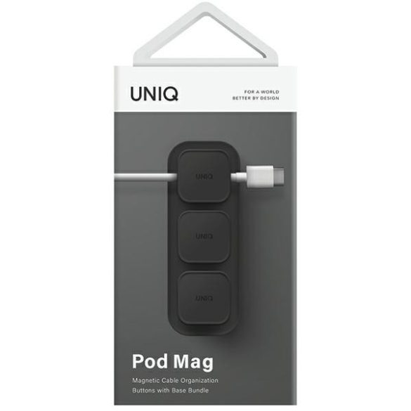 UNIQ Pod Mag mágneses kábelrendező + alap sötétszürke