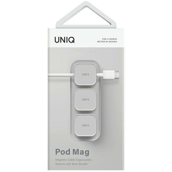 UNIQ Pod Mag mágneses kábelrendező + alap szürke