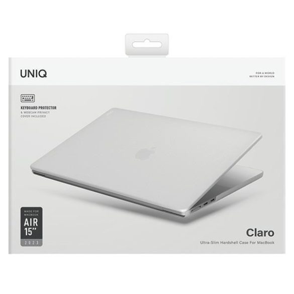 UNIQ etui Claro Claro MacBook Air 15" (2023) galambszürke matt átlátszó