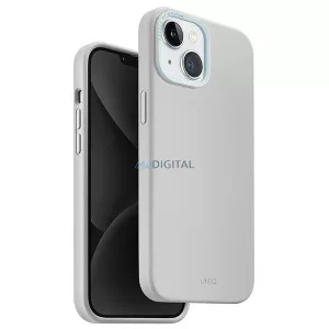 UNIQ etui Lino Hue iPhone 15 6.1" Magclick Charging szürke tok