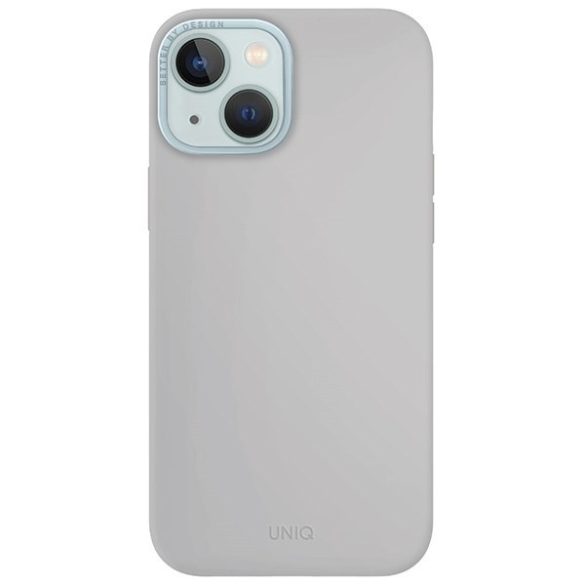 UNIQ etui Lino Hue iPhone 15 / 14 / 13 6.1" Magclick Charging szürke tok