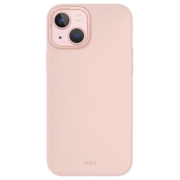 UNIQ etui Lino Hue iPhone 15 / 14 / 13 6.1" Magclick Charging rózsaszínű tok