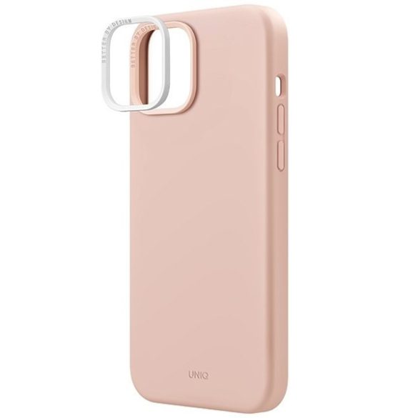 UNIQ etui Lino Hue iPhone 15 / 14 / 13 6.1" Magclick Charging rózsaszínű tok