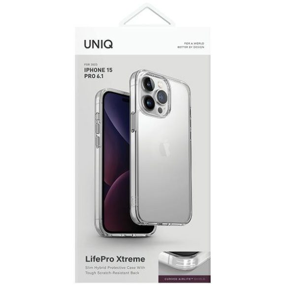 UNIQ etui LifePro Xtreme iPhone 15 Pro 6.1" átlátszó tok