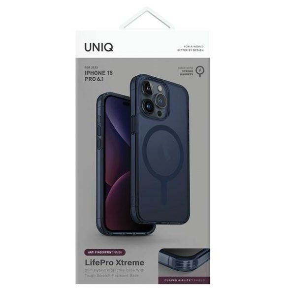 UNIQ etui LifePro Xtreme iPhone 15 Pro 6.1" Magclick Charging kék tok