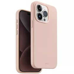   UNIQ etui Lino Hue iPhone 15 Pro 6.1" Magclick Charging rózsaszín tok