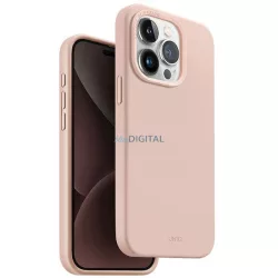   UNIQ etui Lino Hue iPhone 15 Pro 6.1" Magclick Charging rózsaszín tok