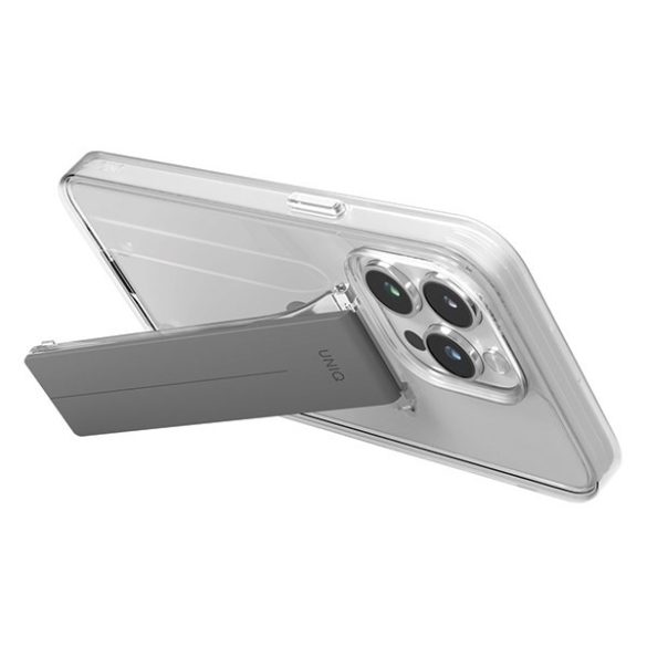 UNIQ etui Heldro MountStand iPhone 15 Pro 6.1" átlátszó tok