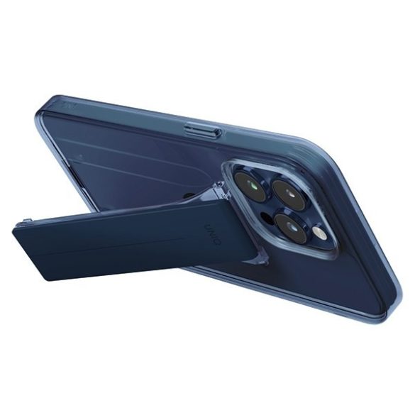 UNIQ etui Heldro MountStand iPhone 15 Pro 6.1" mélykék tok