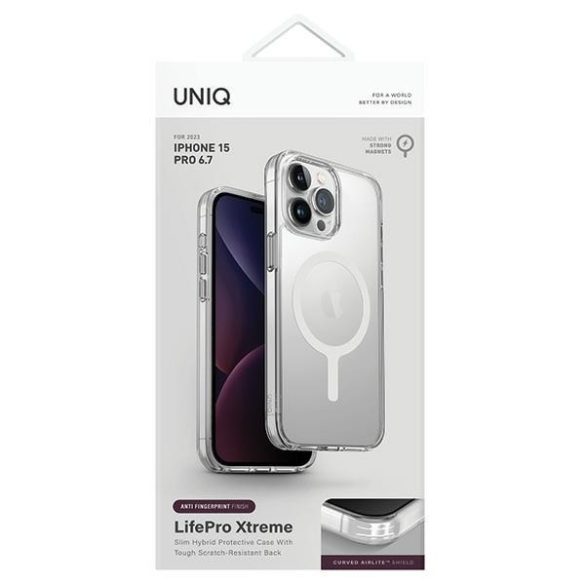 UNIQ etui LifePro Xtreme iPhone 15 Pro Max 6.7" Magclick Charging átlátszó tok