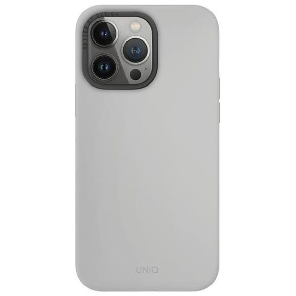 UNIQ etui Lino Hue iPhone 15 Pro Max 6.7" Magclick töltés kréta szürke tok