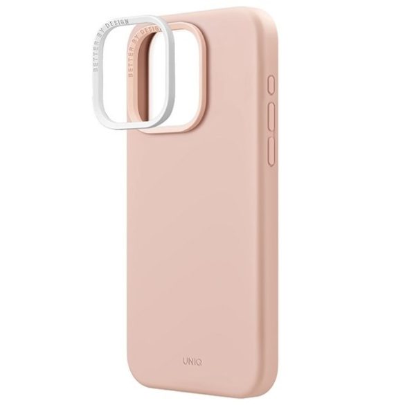 UNIQ etui Lino Hue iPhone 15 Pro Max 6.7" Magclick Charging rózsaszín tok