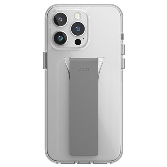 UNIQ etui Heldro MountStand iPhone 15 Pro Max 6.7" átlátszó tok