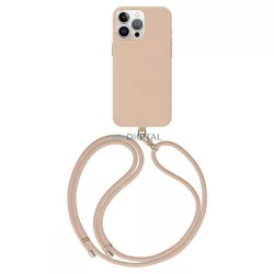   UNIQ etui Coehl Muse iPhone 15 Pro 6.1" Mágneses töltés poros nude színben tok