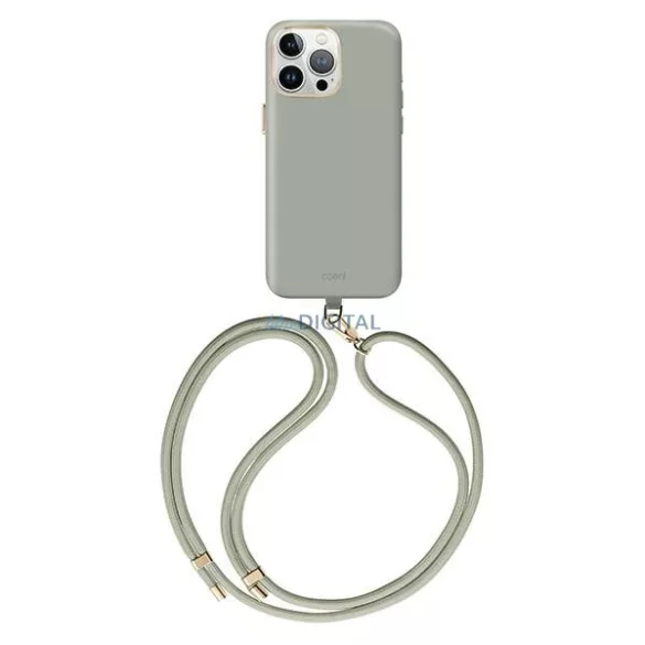 UNIQ etui Coehl Creme iPhone 15 Pro 6.1" mágneses töltő zsálya tok