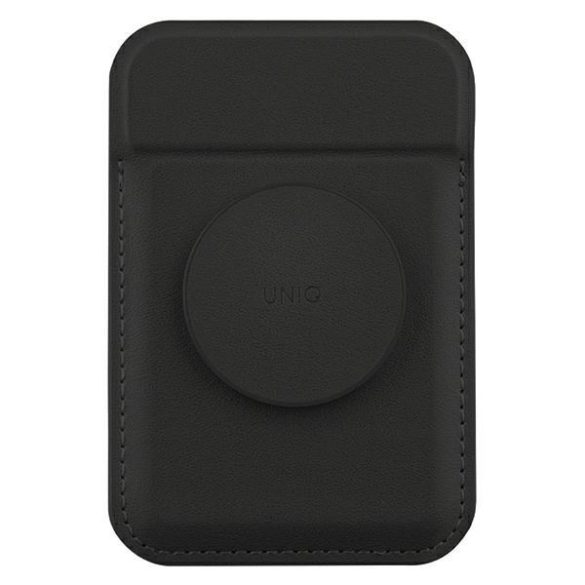UNIQ Flixa mágneses kártyatárca fekete MagSafe támogatással