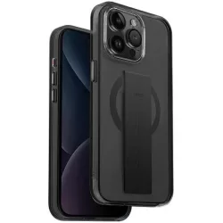   UNIQ etui Heldro Mag iPhone 15 Pro 6.1" Magclick töltés fekete füst tok