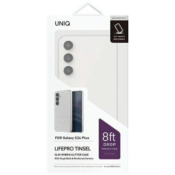 UNIQ tok etui LifePro Xtreme Samsung S24+ ezüst csillogó