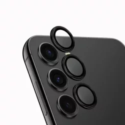   UNIQ Optix kamera lencse védő üvegfólia fekete szegéllyel, applikátorral Samsung Galaxy S24