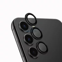   UNIQ Optix kamera lencse védő üvegfólia fekete szegéllyel, applikátorral Samsung Galaxy S24 Plus