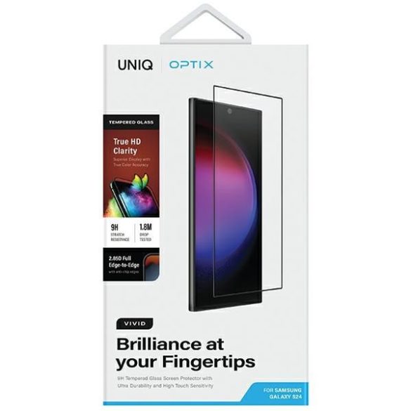 UNIQ Optix Vivid edzett üveg applikátorral Samsung Galaxy S24