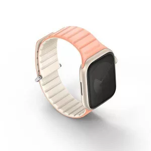 UNIQ szíj Revix Evo Apple Watch Series 1-9/SE/SE2/SE3 38/40/41mm fordítható mágneses rózsaszín