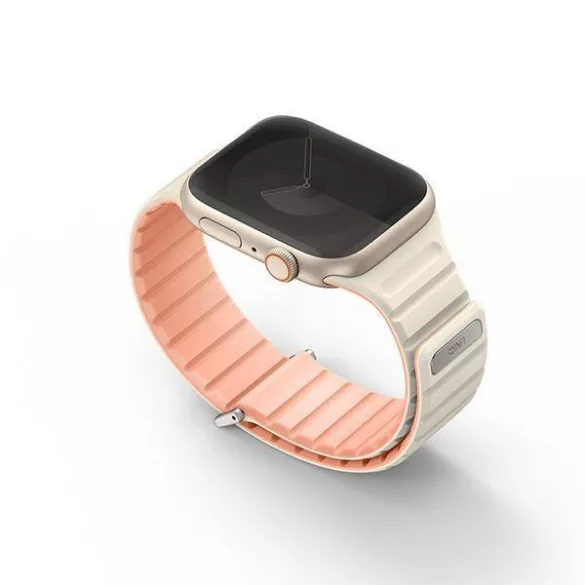 UNIQ szíj Revix Evo Apple Watch Series 1-9/SE/SE2/SE3 38/40/41mm fordítható mágneses rózsaszín