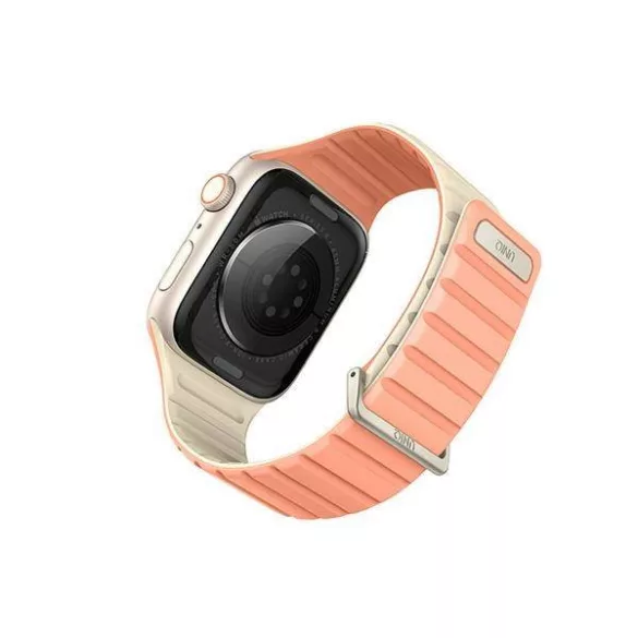 UNIQ szíj Revix Evo Apple Watch Series 1-9/SE/SE2/SE3 38/40/41mm fordítható mágneses rózsaszín