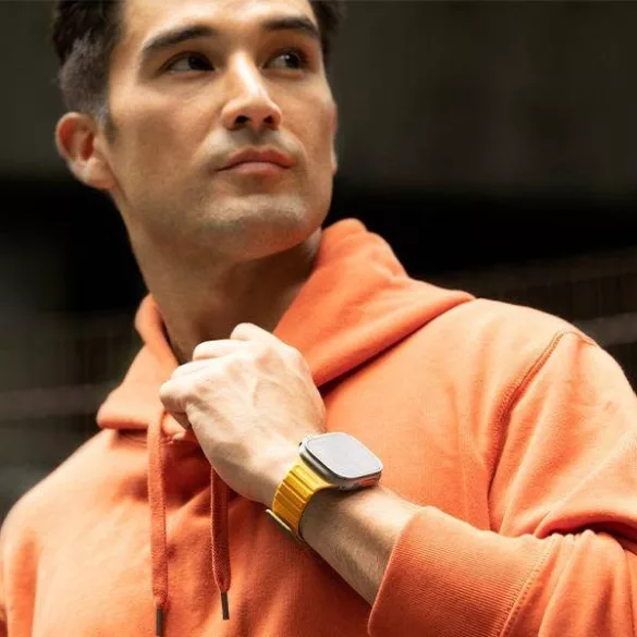 UNIQ szíj Revix Evo Apple Watch Series 1-9/SE/SE2/SE3 38/40/41mm fordítható mágneses rózsaszín
