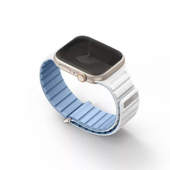 UNIQ szíj Revix Evo Apple Watch Series 1-9/SE/SE2/SE3 38/40/41mm Reversible Magnetic kék