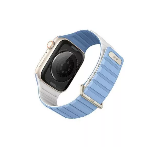 UNIQ szíj Revix Evo Apple Watch Series 1-9/SE/SE2/SE3 38/40/41mm Reversible Magnetic kék