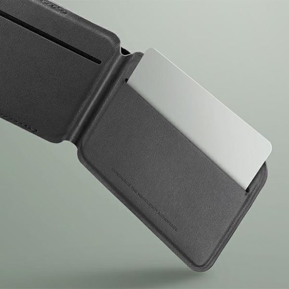 UNIQ Lyden DS mágneses RFID kártyatartó és kitámasztó - bézs-zöld