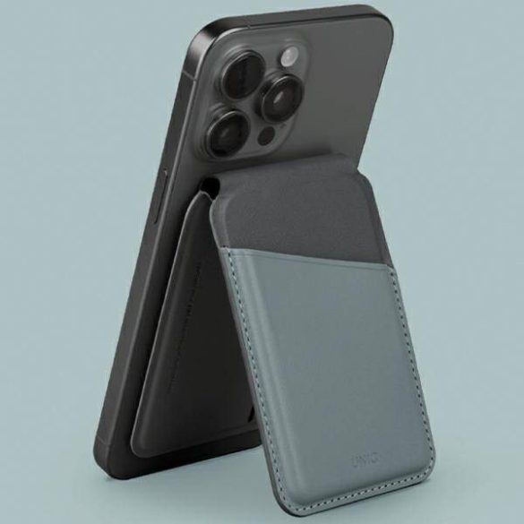 UNIQ Lyden DS mágneses RFID kártyatartó és kitámasztó - kék-fekete