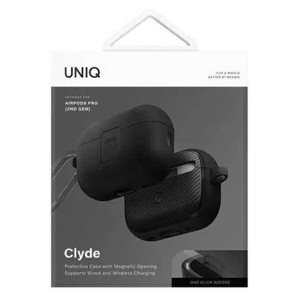 UNIQ Clyde Lock tok AirPods Pro 2 (2022/2023) fekete-sötétszürke/szénszürke-sötétszürke
