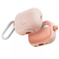   UNIQ Clyde Lock tok AirPods Pro 2 (2022/2023) púderrózsaszín-rózsaszín/világos rózsaszín-krémrózsaszín