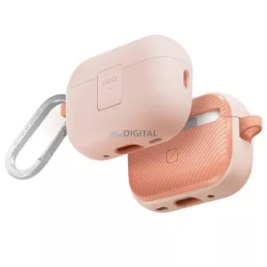 UNIQ Clyde Lock tok AirPods Pro 2 (2022/2023) púderrózsaszín-rózsaszín/világos rózsaszín-krémrózsaszín