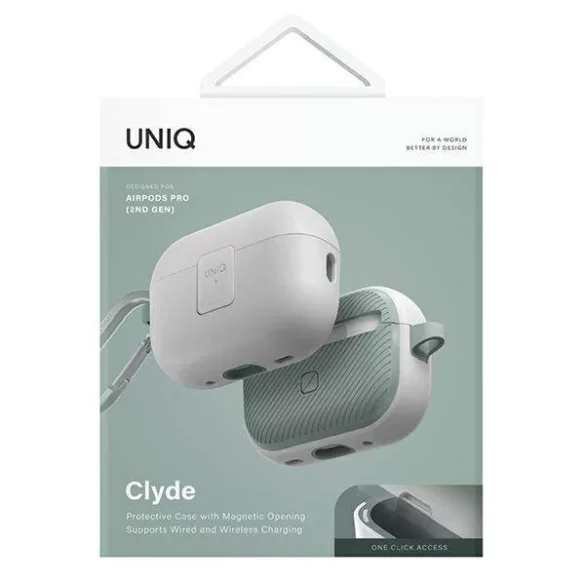 UNIQ Clyde Lock tok AirPods Pro 2 (2022/2023) fehér-menta/galamb fehér-puha menta