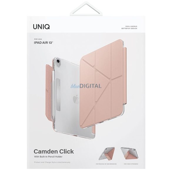 UNIQ Camden Click tok iPad Air 13" (2024) - rózsaszín