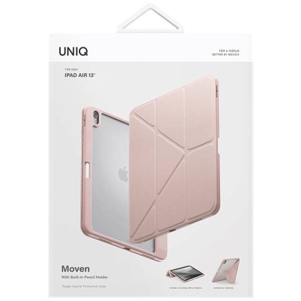 UNIQ Moven iPad Air 13" (2024) tok rózsaszín/pirosas rózsaszín
