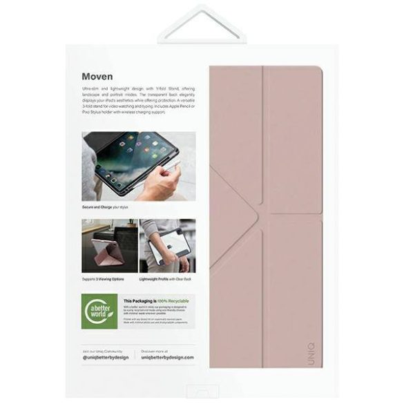 UNIQ Moven iPad Air 13" (2024) tok rózsaszín/pirosas rózsaszín