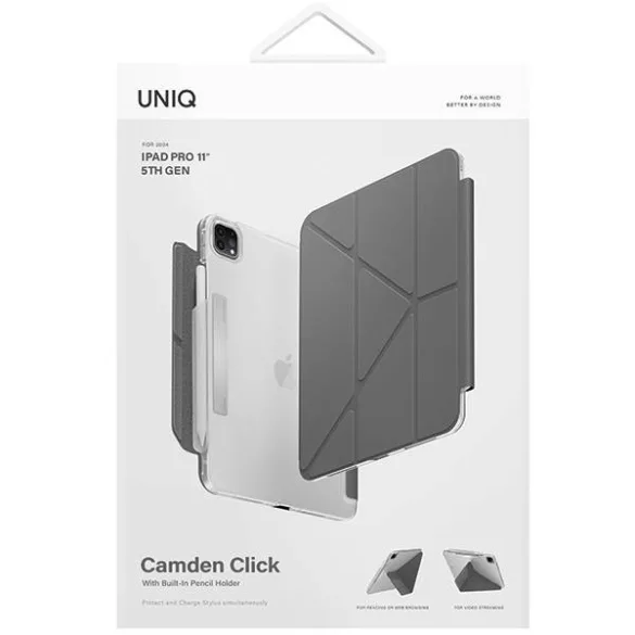 UNIQ Camden Click iPad Pro 11" (2024) tok szürke/rino szürke